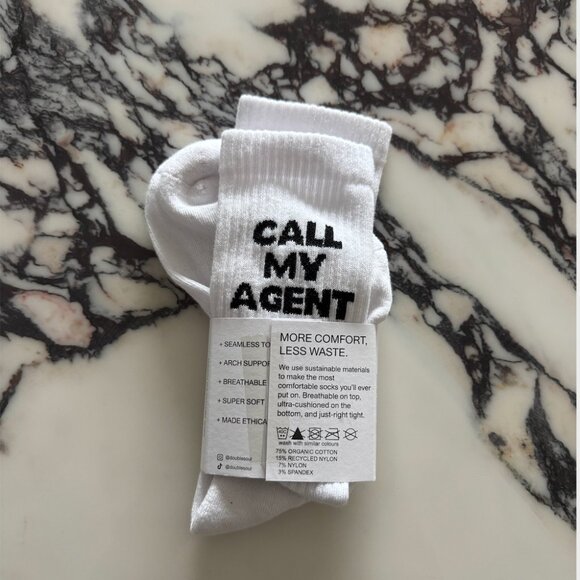 NWT Unisex Call My Agent High Socks 1 Pack Size M - Picture 3 of 3